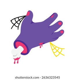 Zombie Hand Vector style icon. Eps 10 file