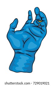 zombie hand vector symbol icon design. Beautiful illustration isolated on white background
