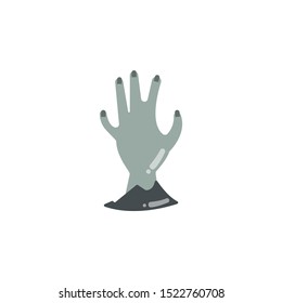 zombie hand in white background vector illustration design