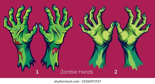 Zombie Hände Geste, Halloween Zweihand, Horror Hand