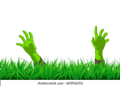 zombie hands in grass