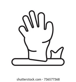 zombie hands icon outline