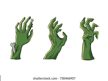 Zombie hands sticking from out the ground. For Halloween party decor