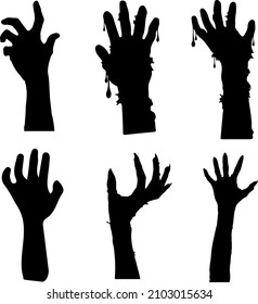 Zombie Hands Vector Silhouette Pack