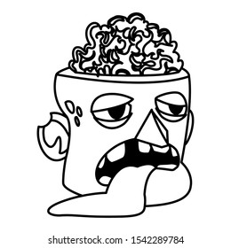 zombie head design, Halloween holiday horror scary celebration autumn dark and party theme Vector illustration