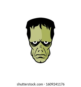 zombie head logo design template
