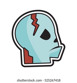 Zombie Head Logo Design Template