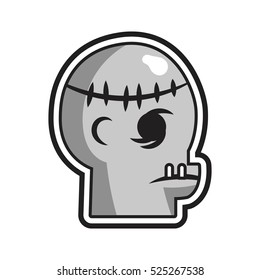 Zombie Head Logo Design Template