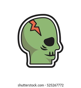 Zombie Head Logo Design Template