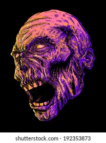 Zombie Head Vector