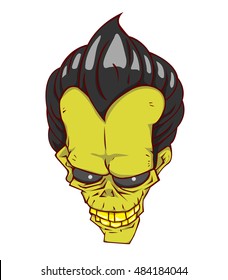 Zombie head vector and illustration. monster head in Halloween night