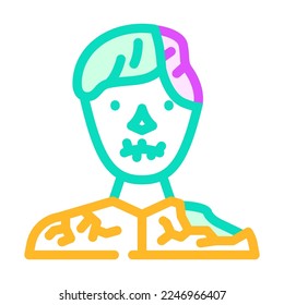 zombie horror color icon vector. zombie horror sign. isolated symbol illustration