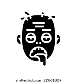 vector de icono de glifo de horror zombie. signo de horror zombie. ilustración de símbolo aislado