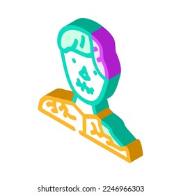 zombie horror isometric icon vector. zombie horror sign. isolated symbol illustration