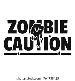 Zombie horror logo. Simple illustration of zombie horror vector logo for web