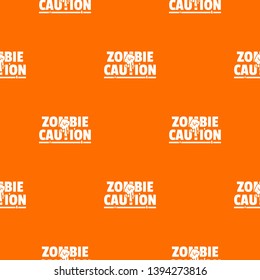 Zombie horror pattern vector orange for any web design best