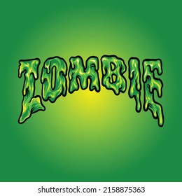 Ilustraciones de derretimiento del tipo de horror de Zombie