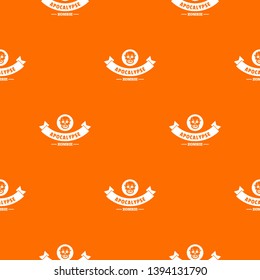 Zombie hunting pattern vector orange for any web design best