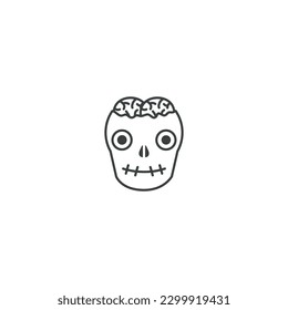 zombie icon with  black color
