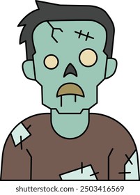 Zombie Icon for Halloween and Horror-Themed Designs