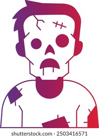 Zombie Icon for Halloween and Horror-Themed Designs