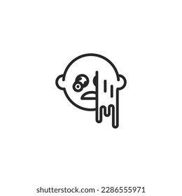 Zombie icon, isolated Zombie sign icon, vector illustration