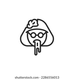 Zombie icon, isolated Zombie sign icon, vector illustration