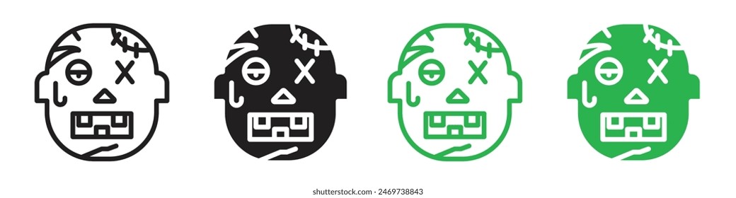 Zombie icon line art vector