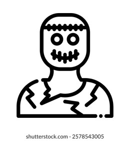 Zombie Icon in Line Style