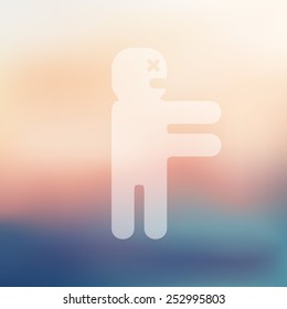 zombie icon on blurred background