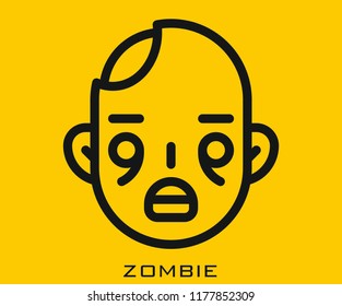 Zombie icon signs
