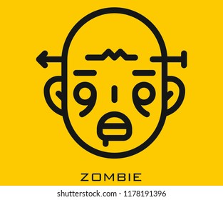 Zombie icon signs