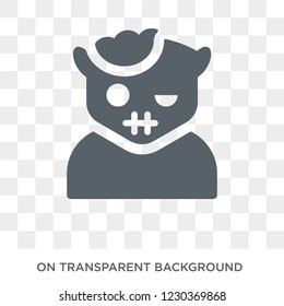 Zombie icon. Trendy flat vector Zombie icon on transparent background from Fairy Tale collection. 
