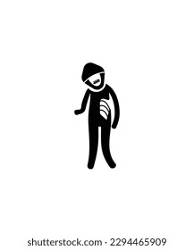 Zombie-Symbol, Vektorsymbol mit der besten Bildqualität.