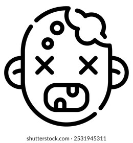 Zombie icon for web, app, infographic, etc