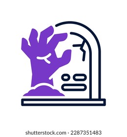 icono zombie para tu sitio web, móvil, presentación y diseño de logotipo.