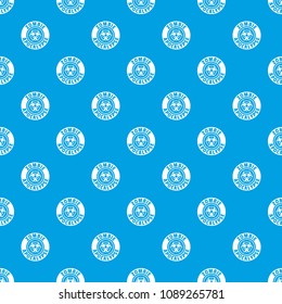 Zombie infection pattern vector seamless blue repeat for any use