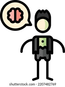 zombie isolated design element stock illustration. Vector on a white background