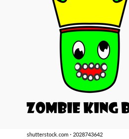 zombie king drink vector design illustration