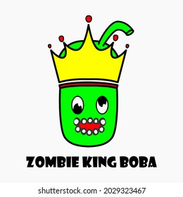 zombie king drink vector design illustration