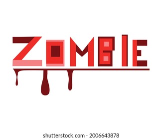 zombie logo design and typography