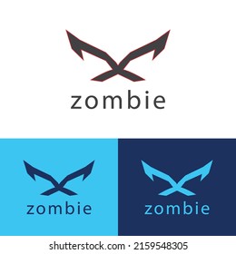 zombie logo design vector template,