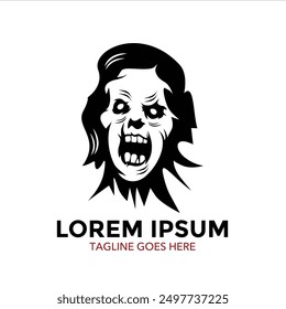 Zombie Logo Vector, Cute and a little scary