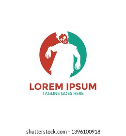 Zombie logo vector, Horror, Scary