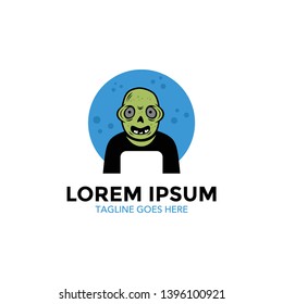 Zombie logo vector, Horror, Scary