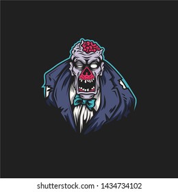 zombie logo vector illustration 2