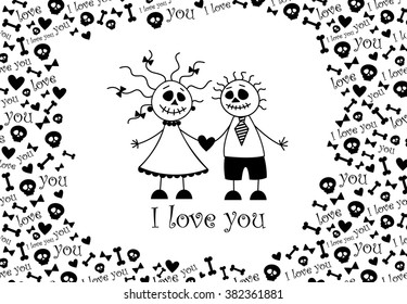 Zombie love. Romantic.