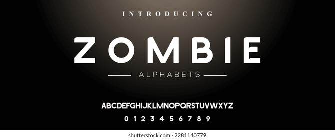 ZOMBIE, the luxury font vector alphabet collection