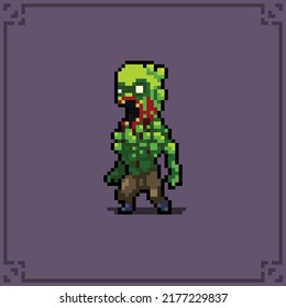 Zombie hecho en forma de píxel