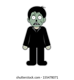 Zombie man cartoon